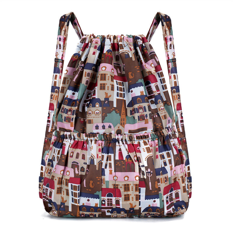 Floral Print Drawstring Backpack Stornfield