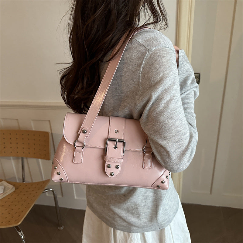 Structured Faux Leather Handbag