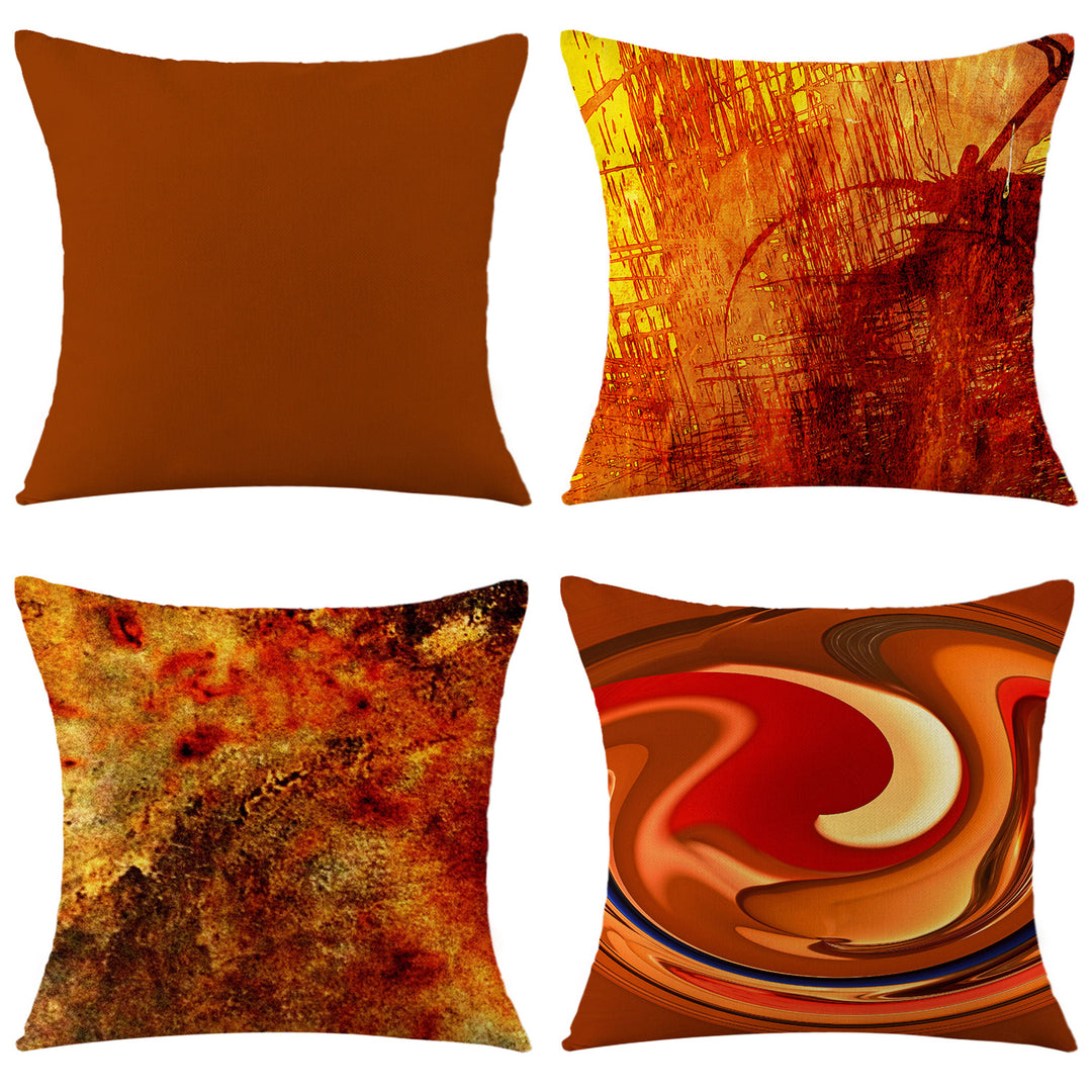 Women's cushion cover with textured fabric and warm earth tones Stornfield