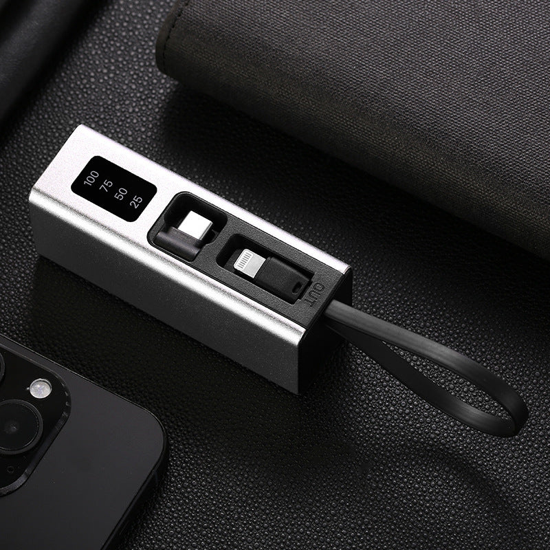 Multifunctional charger with integrated USB cable and LED display Stornfield