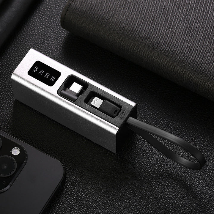 Multifunctional charger with integrated USB cable and LED display Stornfield