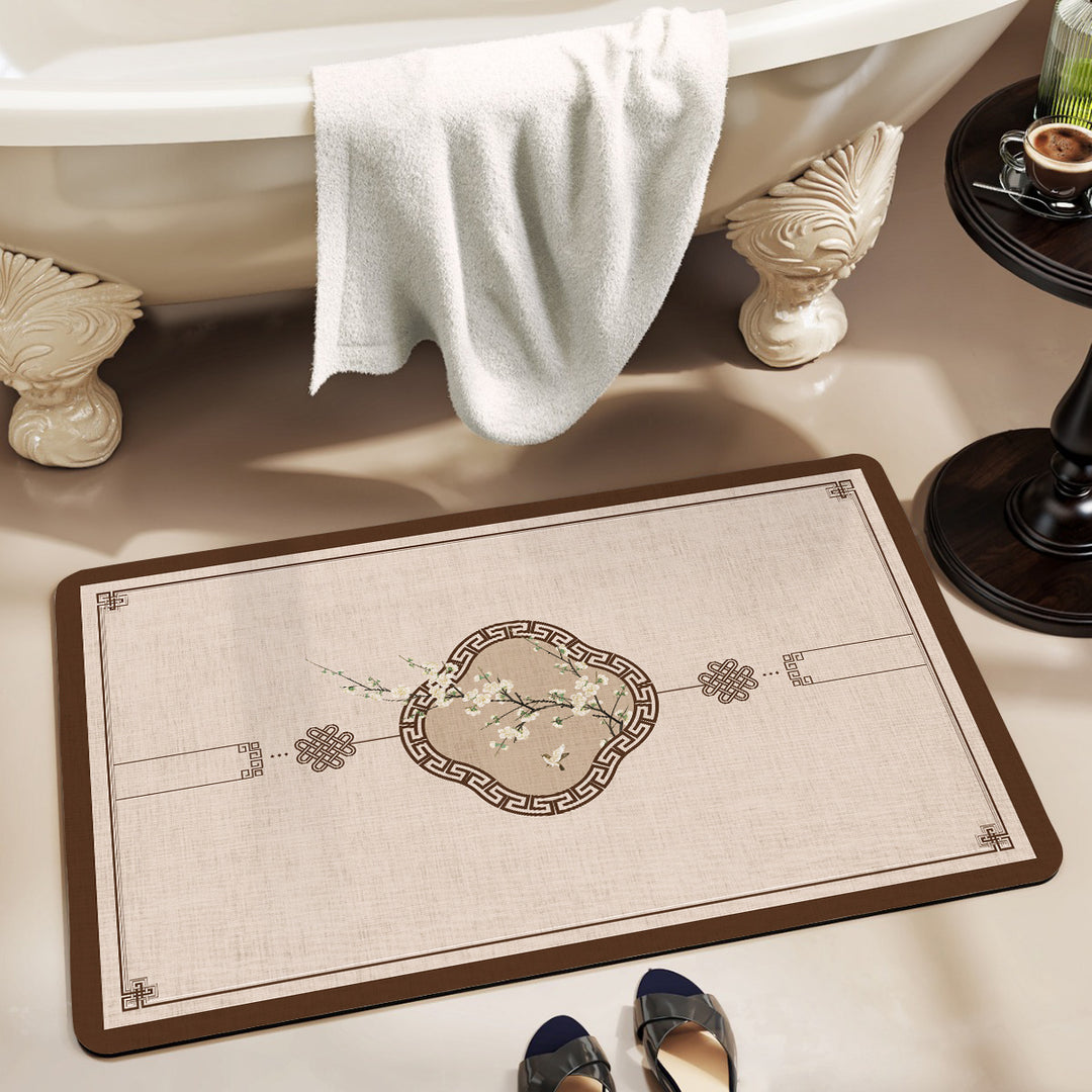 Elegant Geometric Bathroom Mat Stornfield
