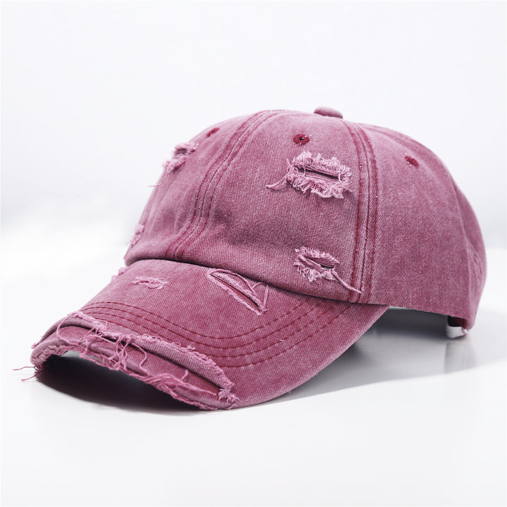 Women's washed baseball cap with destroyed look Stornfield