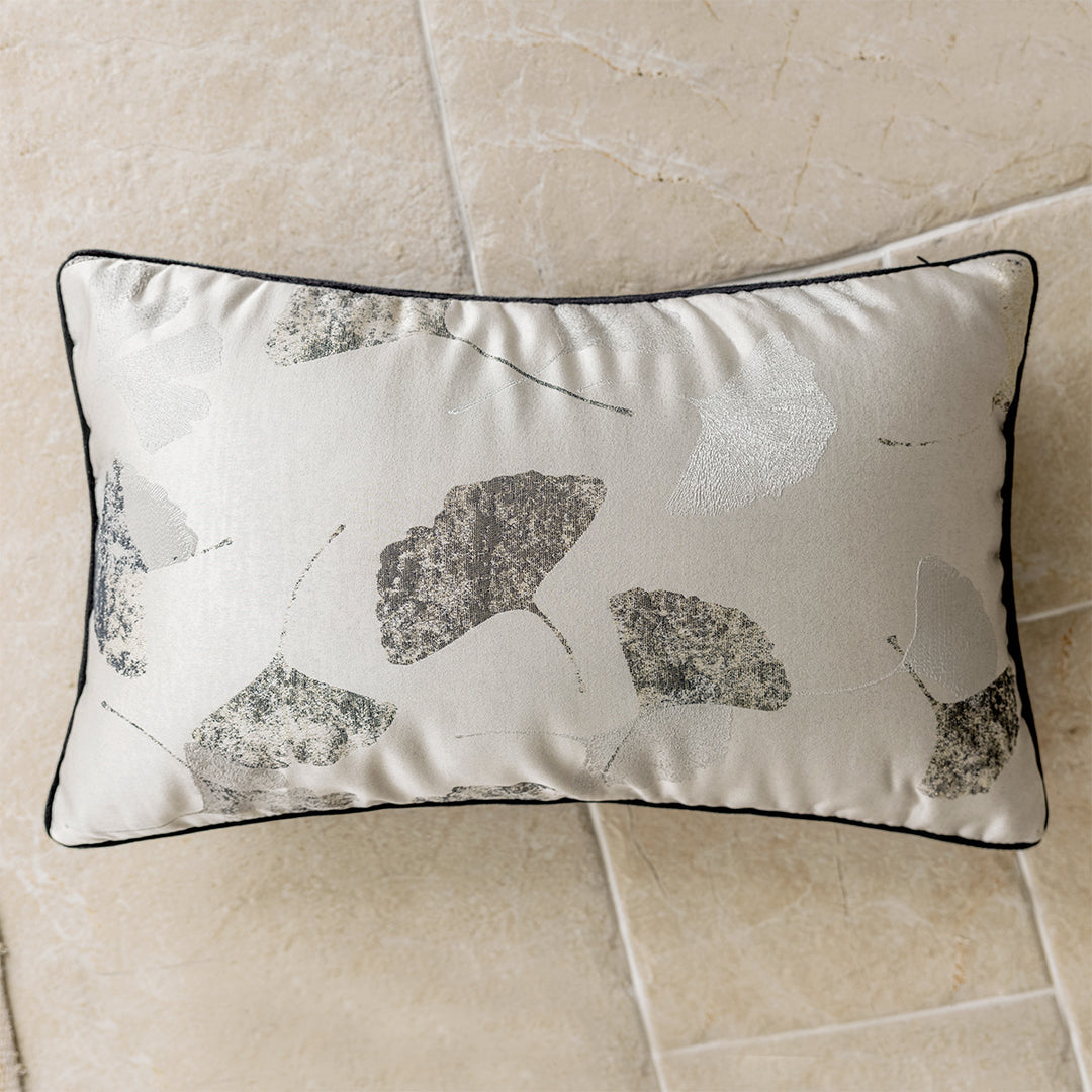 Elegant decorative cushion with silver stamping