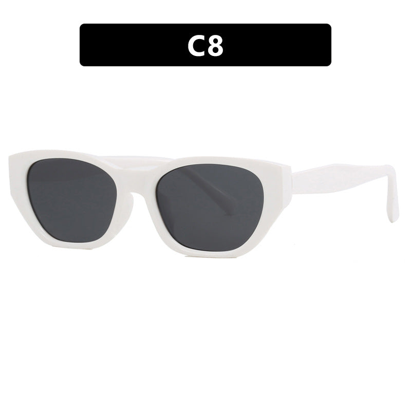 Women's futuristic cat-eye sunglasses with transparent frame and comfortable UV protection Stornfield