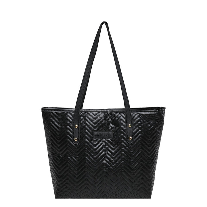 Textured Herringbone Pattern Tote Bag