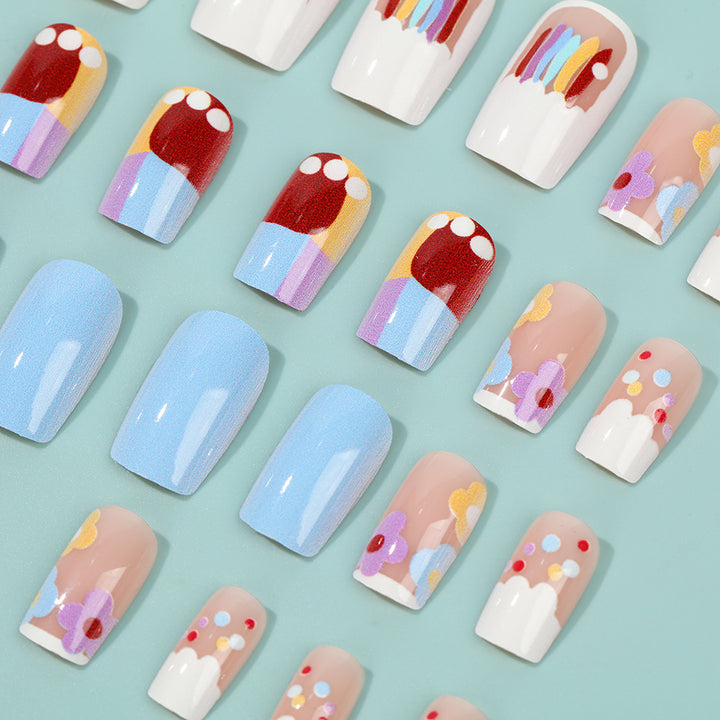 Creative Nail Art Set with Colorful Designs Stornfield