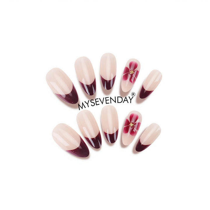 Elegant Floral Design Press-On Nails Stornfield