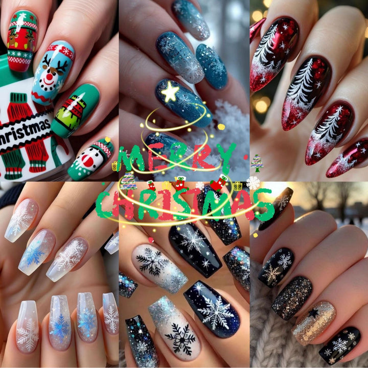 Festive artificial nails in Christmas design Stornfield