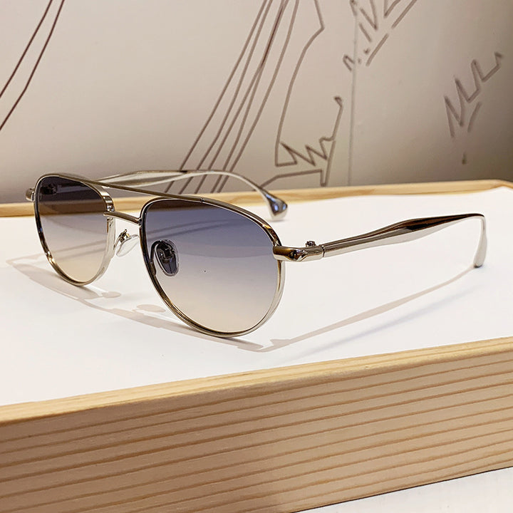 Ladies fashionable pilot sunglasses with elegant gold frame Stornfield