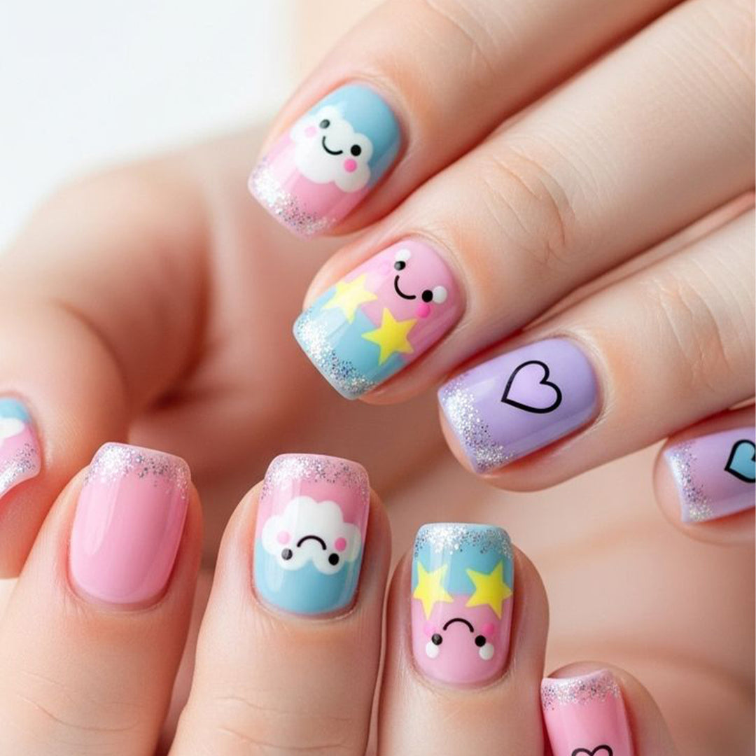 Playful Cloud-Themed Nail Art Kit Stornfield