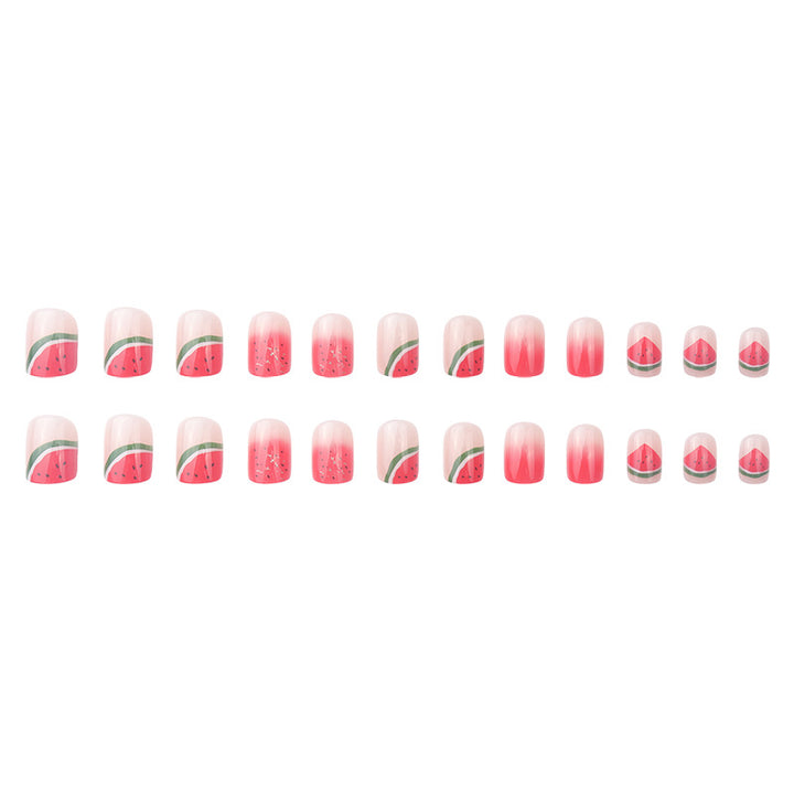 Creative Watermelon-Themed Press-On Nails Stornfield