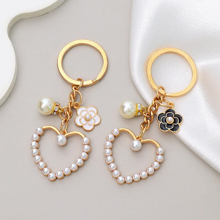 Keychain with heart and flower motif Stornfield