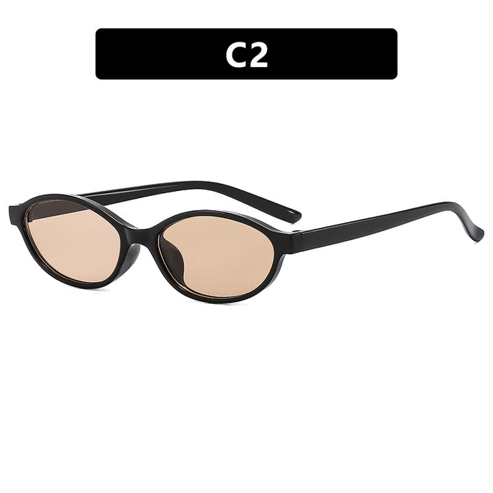 Women oval-shaped sunglasses with transparent frame and UV protection Stornfield