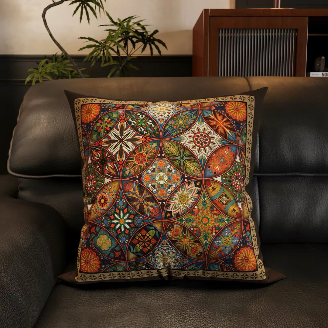 Artistic Floral Print Decorative Throw Pillow
