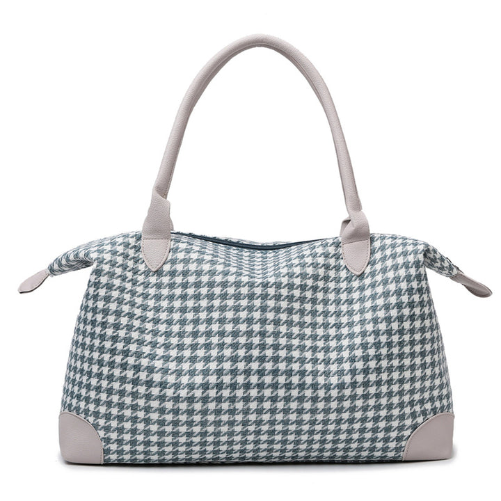 Stylish Houndstooth Satchel