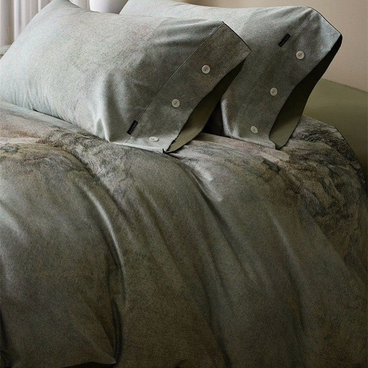Luxury Suede-Effect Microfiber Duvet Cover Set with Button-Closure Pillowcases