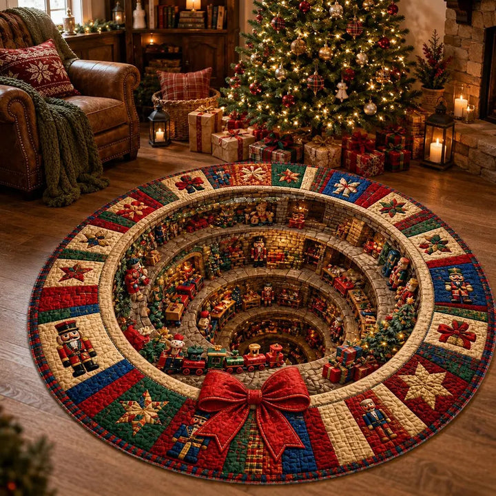Christmas Village Carousel Area Rug