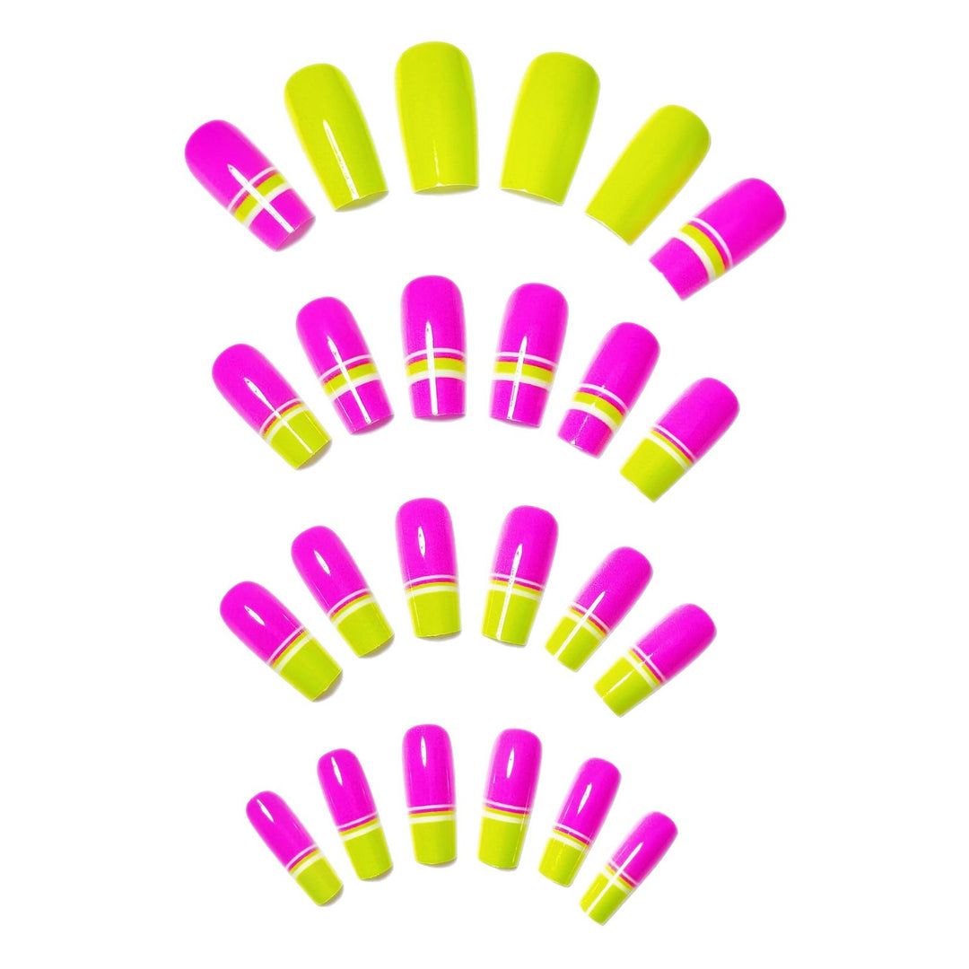 Creative artistic nails with geometric color effect Stornfield