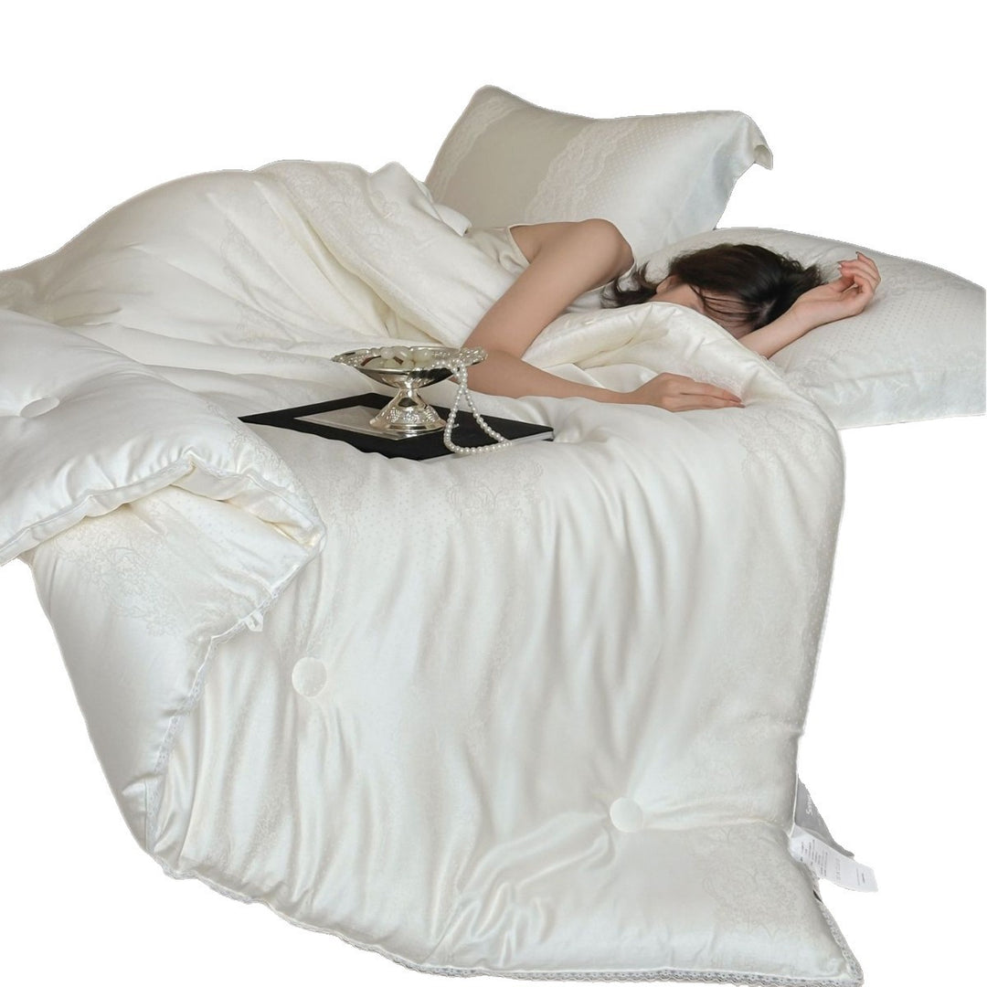 Luxury Quilted Lace Jacquard Comforter Duvet Insert