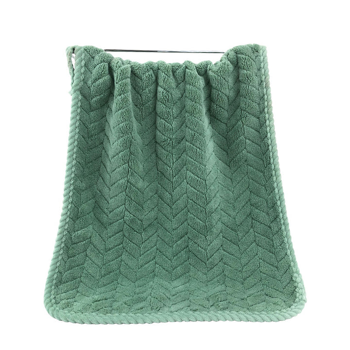 Cozy Terry Bath Blanket with Modern Zigzag Pattern Stornfield