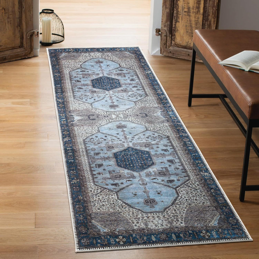Floral Pattern Kitchen Runner Mat