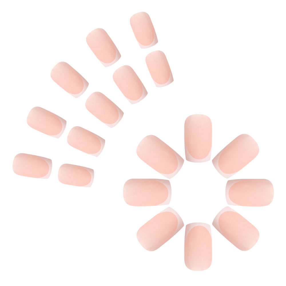 Elegant French Tip Press-On Nails Stornfield