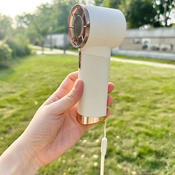 Women Portable Hand Fan with Digital Display and Variable Speed Control Stornfield