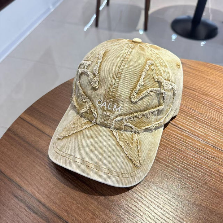 Unisex Distressed Denim Embroidered Cap Stornfield