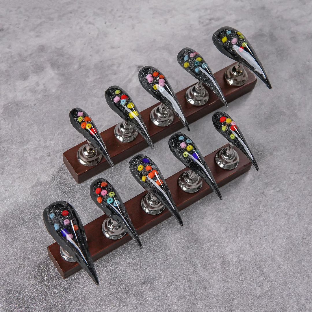 Decorative Stiletto Press-On Nail Enhancements