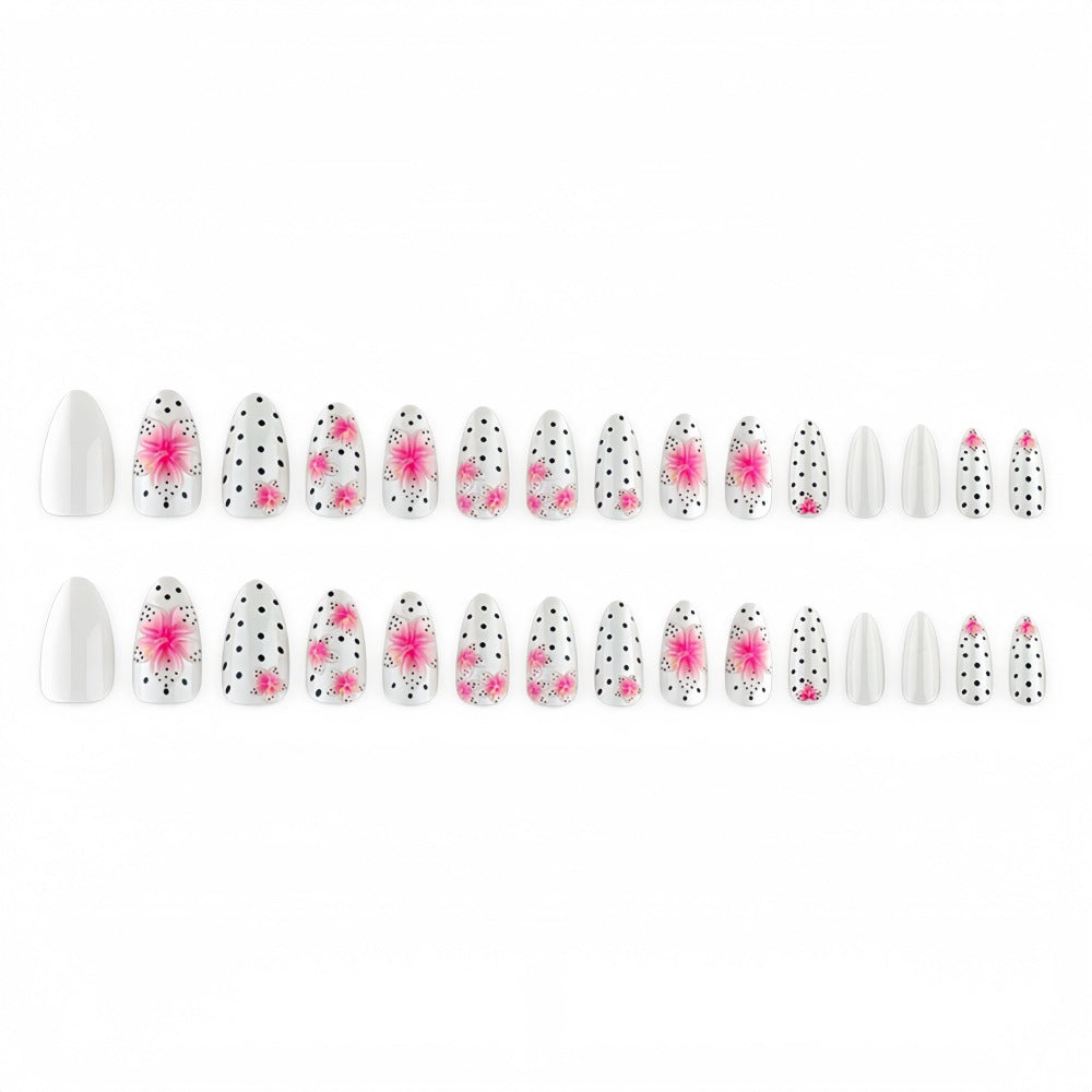 Premium Artificial Nails with 3D Flower Design Stornfield