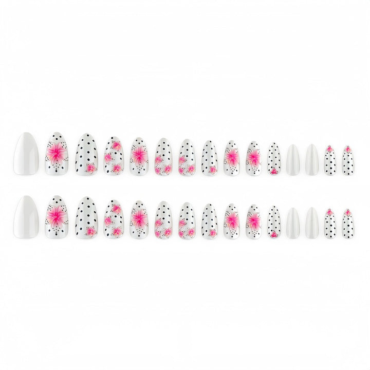 Premium Artificial Nails with 3D Flower Design Stornfield