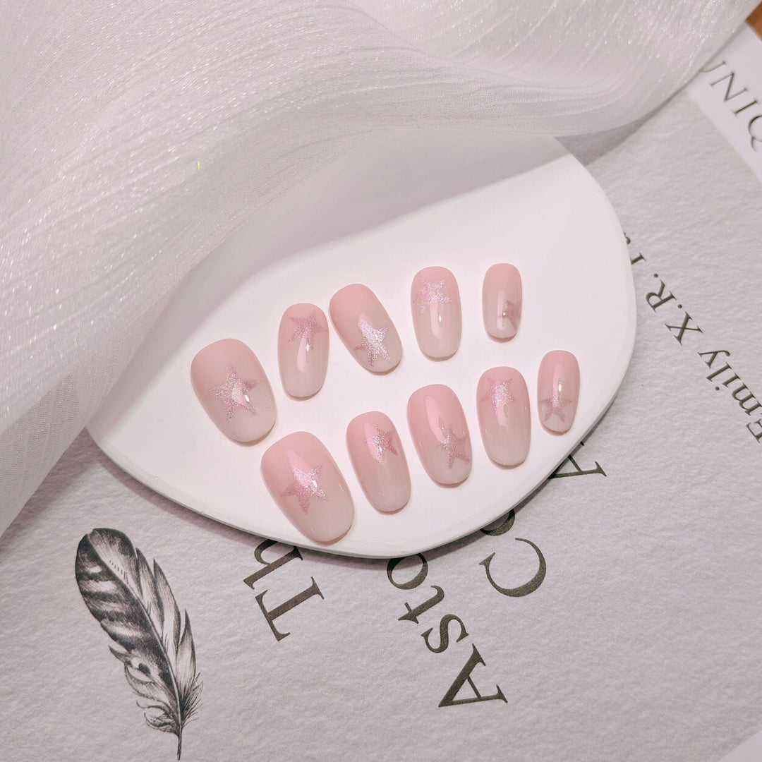 Elegant French Tip Press-On Nails Stornfield