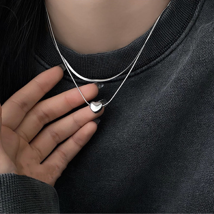 Double Layer Heart Pendant Necklace Stornfield