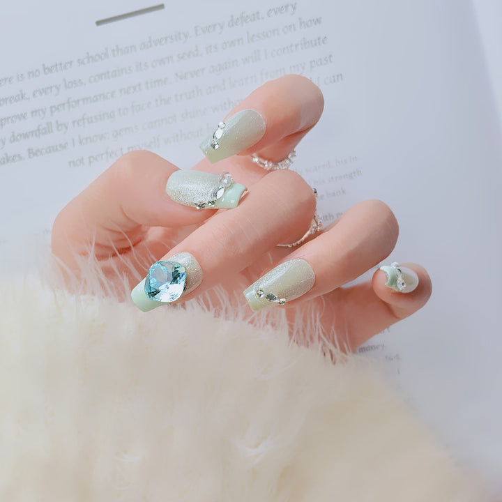 Elegant French Tip Press-On Nails Stornfield