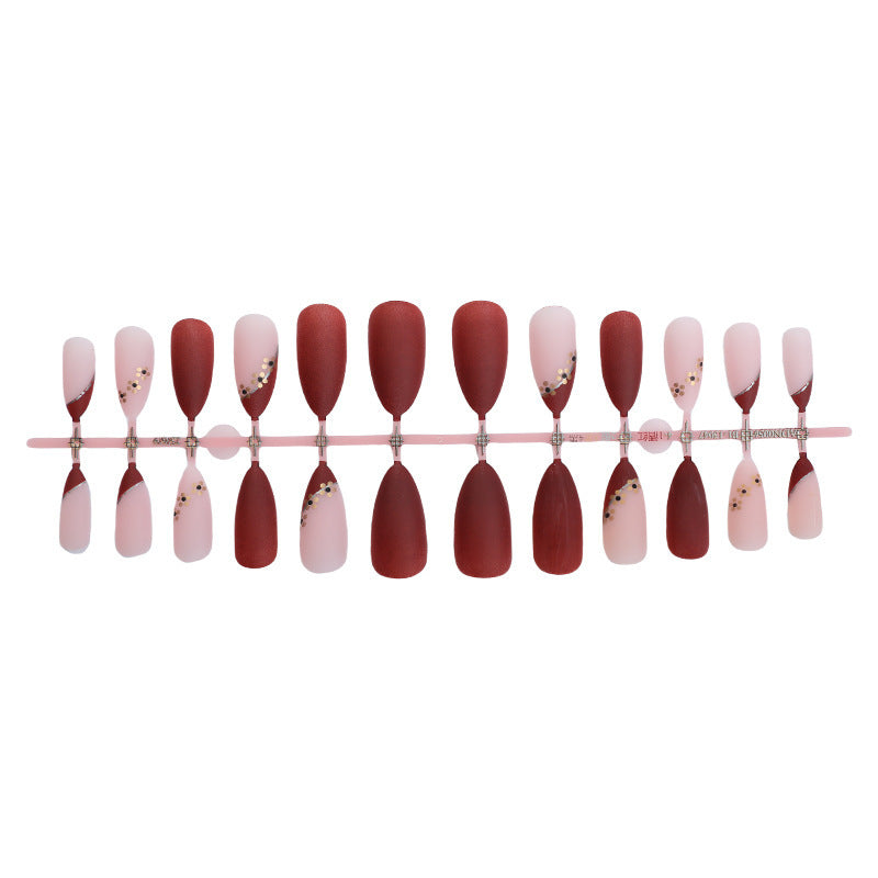 Elegant Press-On Nail Art Set with Glamorous Detail Stornfield