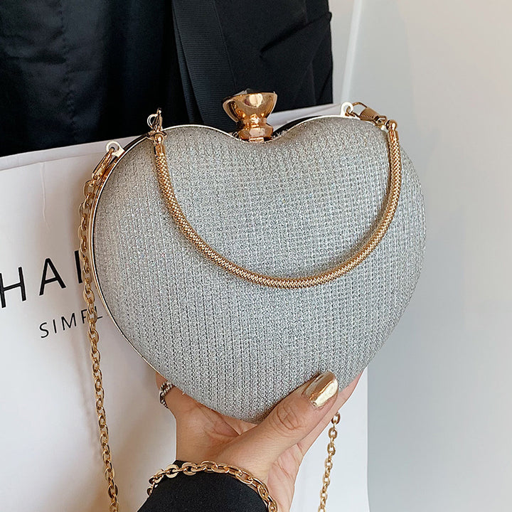 Glamorous Heart-Shaped Evening Clutch