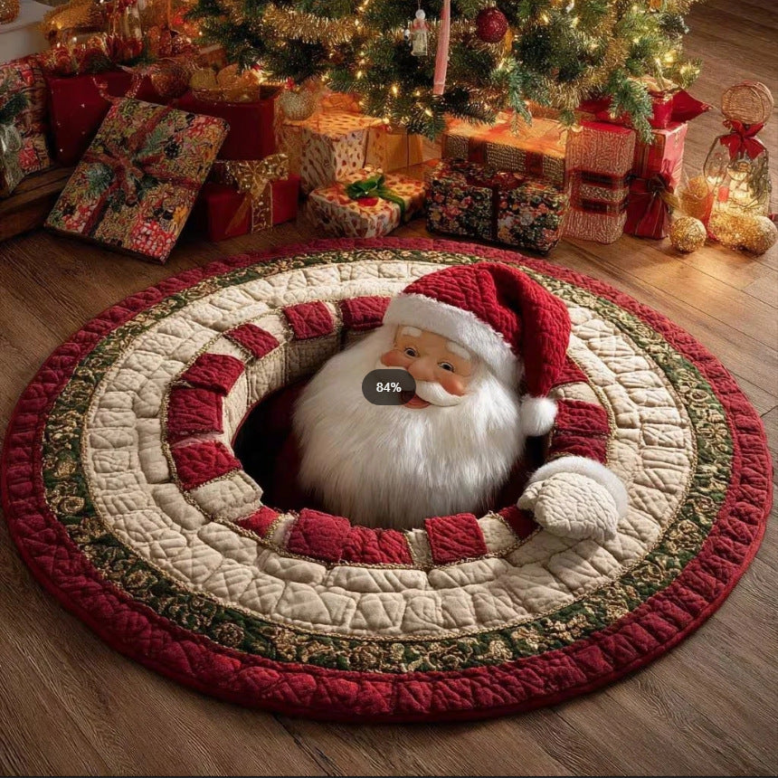 Festively Themed Round Area Rug