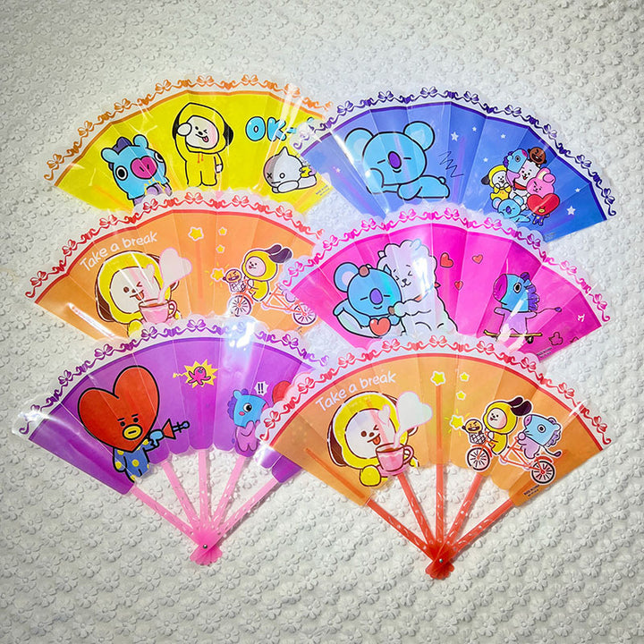 Ladies Colored Hand Fans in Cute Design Stornfield
