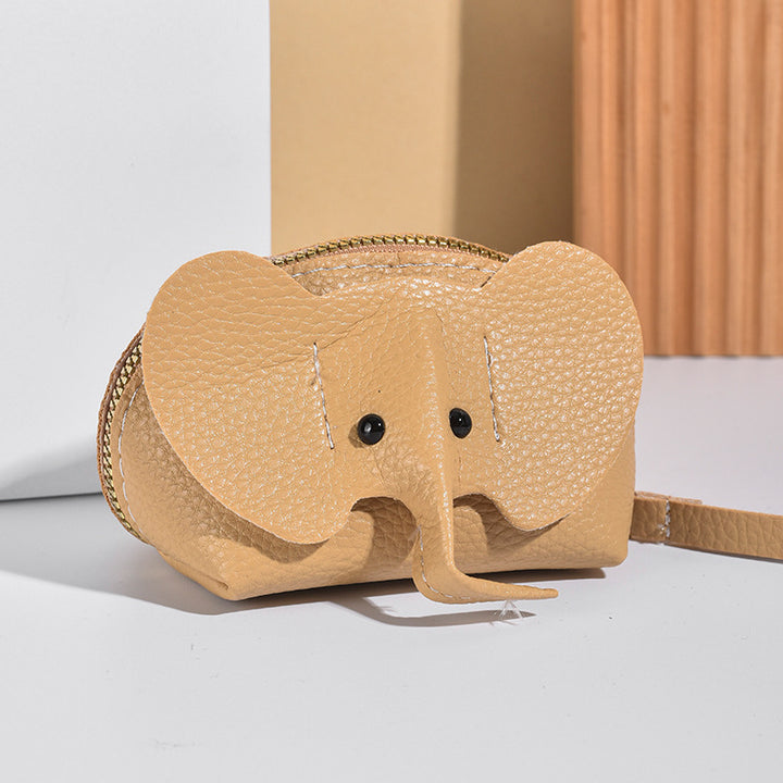 Cute Elephant-Themed Zippered Coin Purse Stornfield
