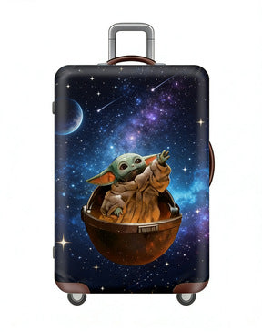 Women's stretchable suitcase cover with rabbit motif, tear-resistant stretch material and openings for handle and wheels Stornfield