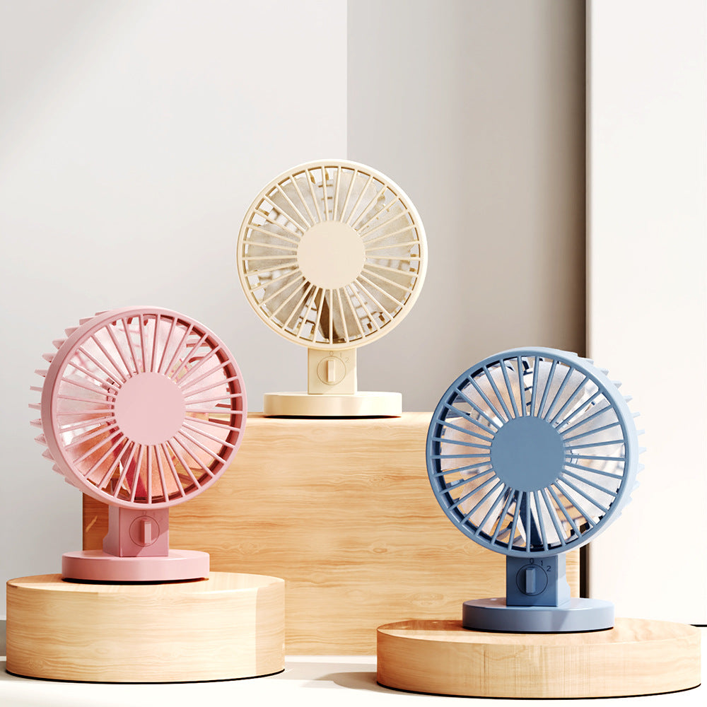 Ladies portable mini table fan with height-adjustable base Stornfield