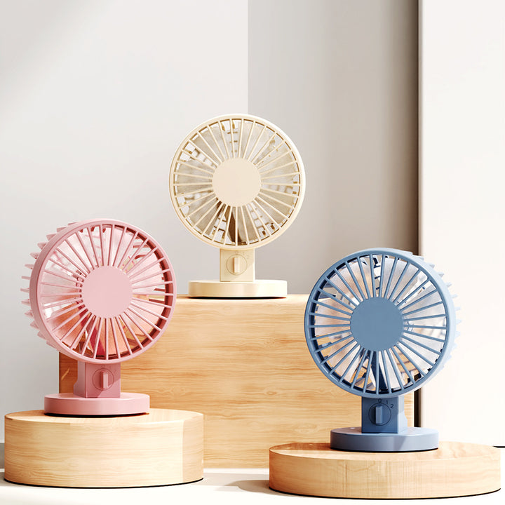 Ladies portable mini table fan with height-adjustable base Stornfield