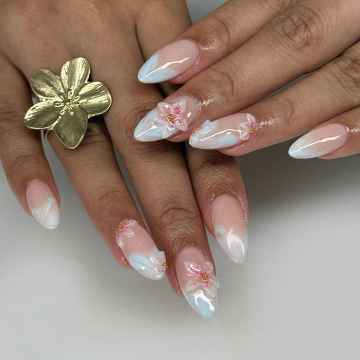 Elegant artificial nails with floral accents Stornfield