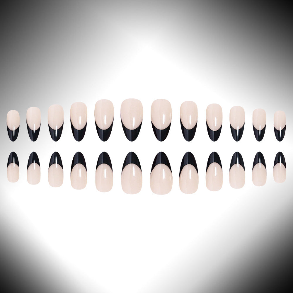 Chic French Tip Press-On Nails Stornfield