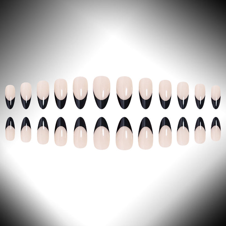 Chic French Tip Press-On Nails Stornfield