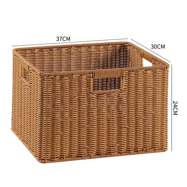 Handcrafted Rectangular Wicker Storage Bin Stornfield
