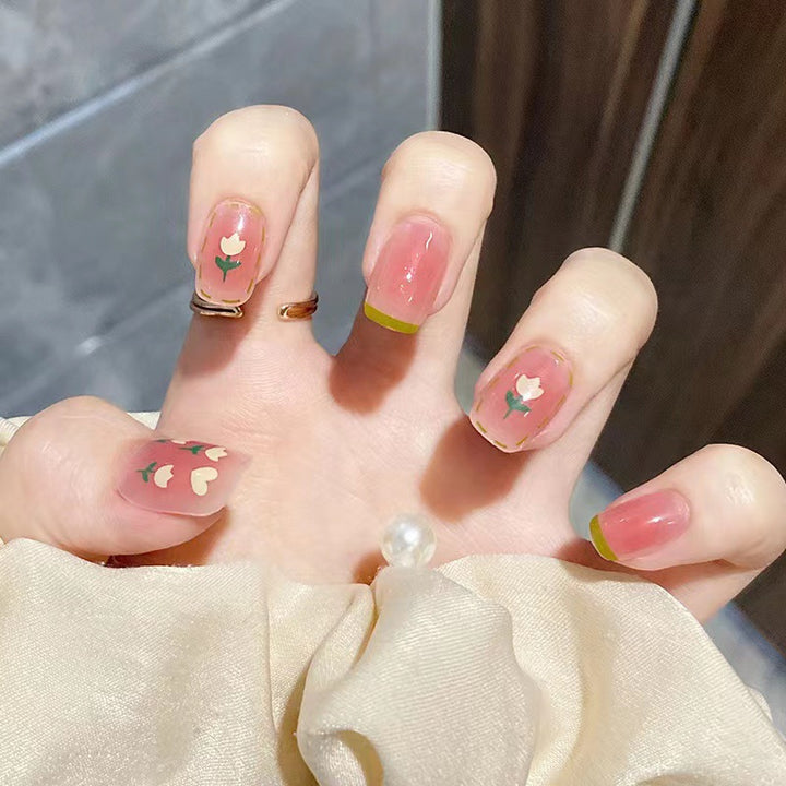 Artistic Floral Press-On Nails Stornfield