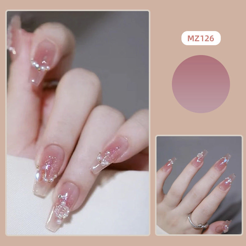 Artistic Nail Extensions with Flower Design Stornfield