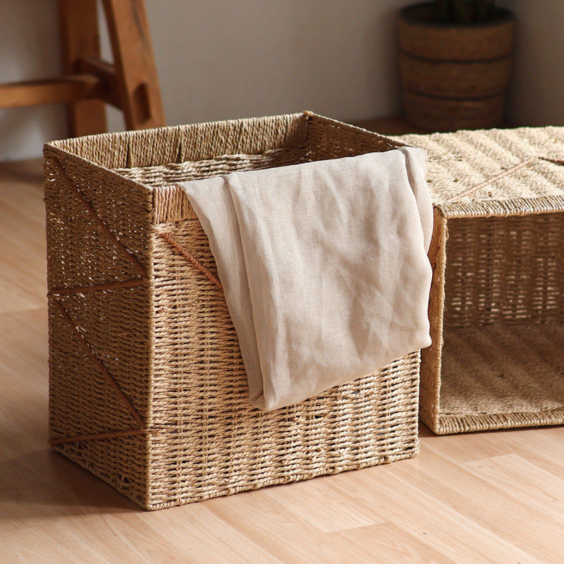 Storage basket made of braided rattan Stornfield